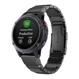 Universal Garmin 26mm QuickFit Tech-Protect Rustfri Stål Rem - Sort