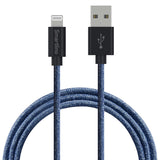 Smartline Fuzzy USB-A til Lightning Kabel 2 m. - Blå