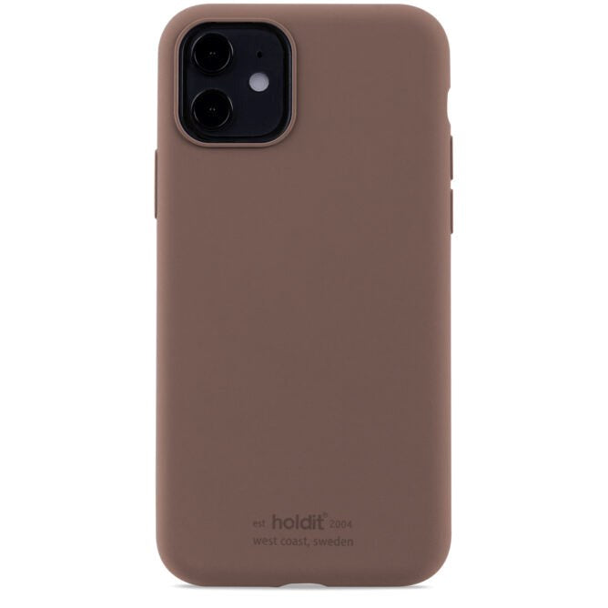 Holdit iPhone 11 Soft Touch Silikone Cover - Mørkebrun