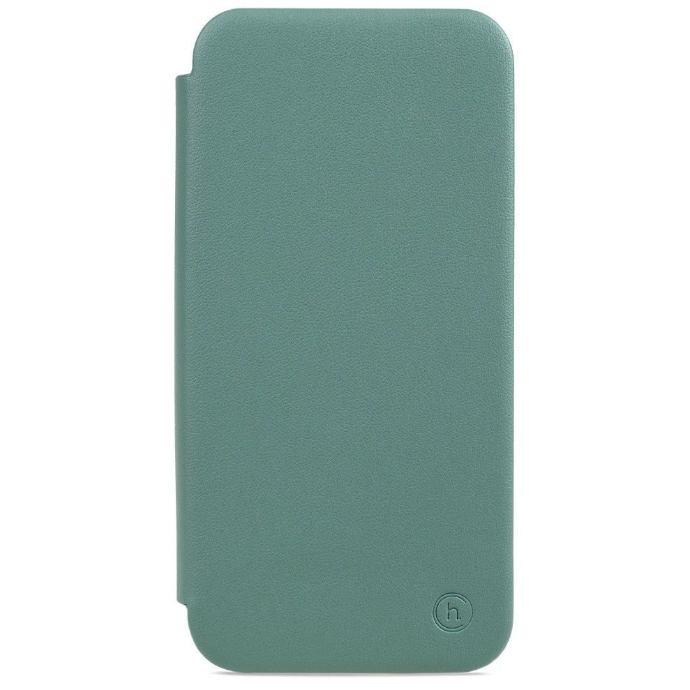 Holdit iPhone 13 Pro Slim Flip Case m. Pung - Moss Green