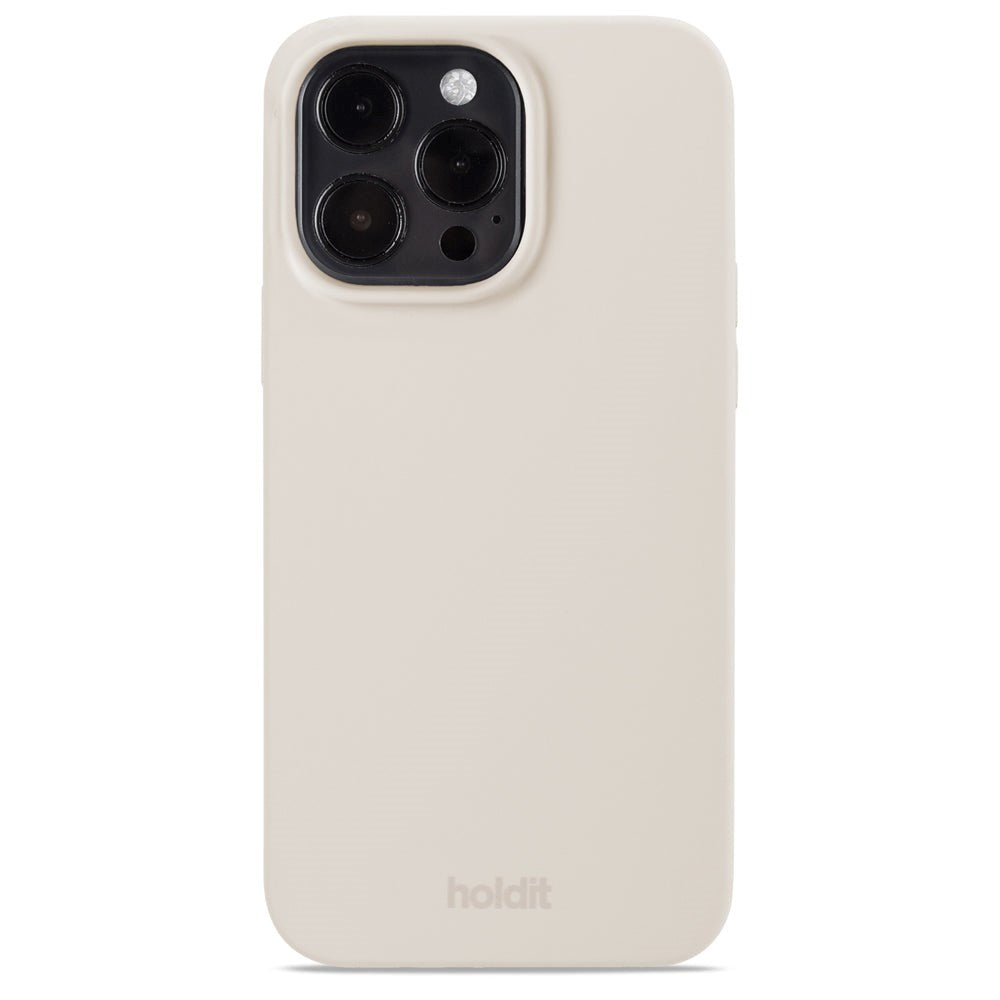 Holdit iPhone 14 Pro Max Soft Touch Silikone Cover - Light Beige