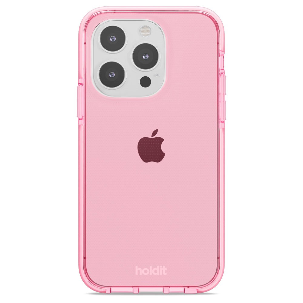 Holdit iPhone 14 Pro Seethru Cover - Bright Pink