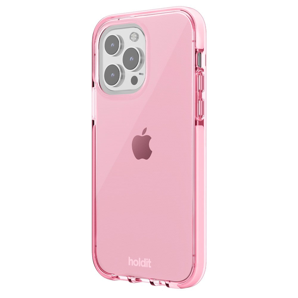 Holdit iPhone 14 Pro Seethru Cover - Bright Pink