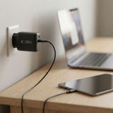 Tech-Protect Vægoplader m. 1x USB-C & 1x USB-A - 65W - Sort
