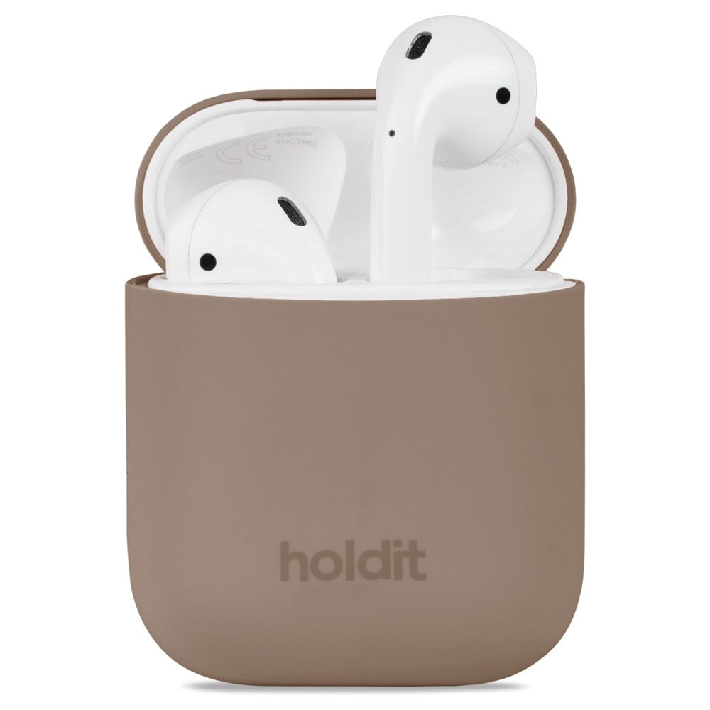 Holdit Nygård Silikone Cover Til AirPods (1 & 2. gen.) - Mocha Brown