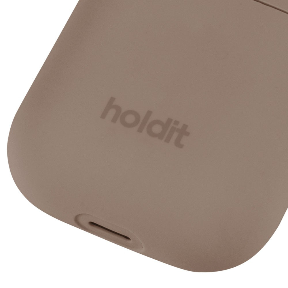 Holdit Nygård Silikone Cover Til AirPods (1 & 2. gen.) - Mocha Brown