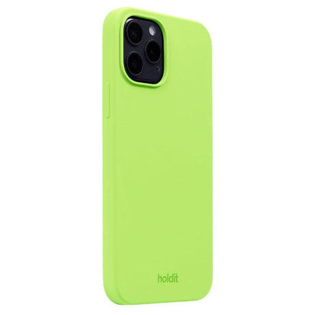 Holdit iPhone 12 / 12 Pro Soft Touch Silikone Cover - Acid Green