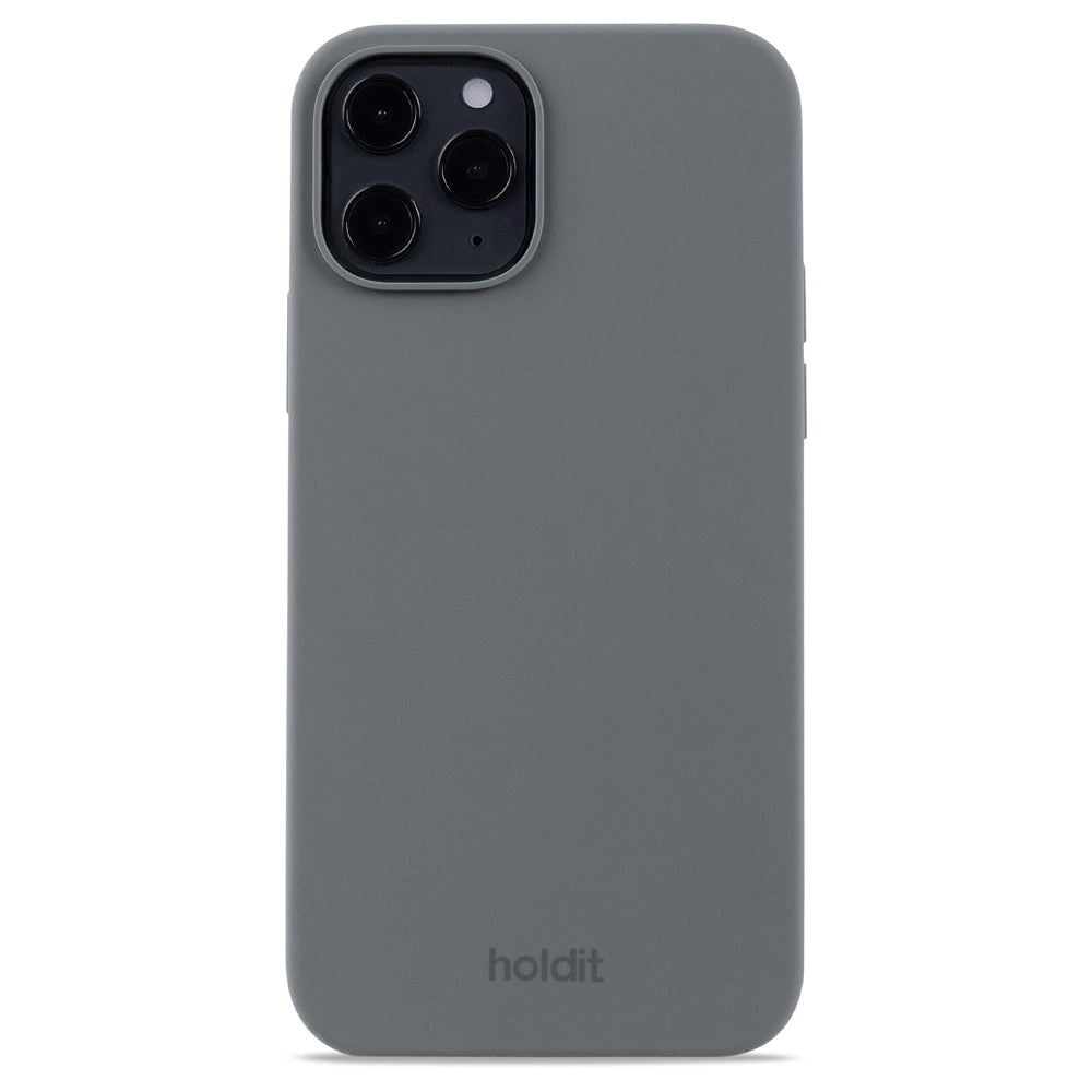 Holdit iPhone 12 / 12 Pro Soft Touch Silikone Cover - Space Gray