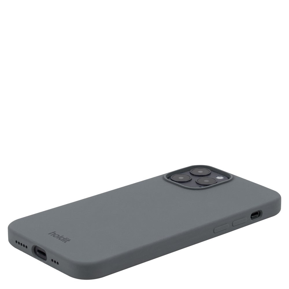 Holdit iPhone 12 / 12 Pro Soft Touch Silikone Cover - Space Gray