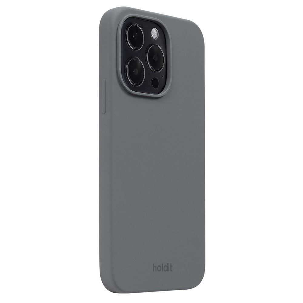 Holdit iPhone 14 Pro Soft Touch Silikone Cover - Space Gray