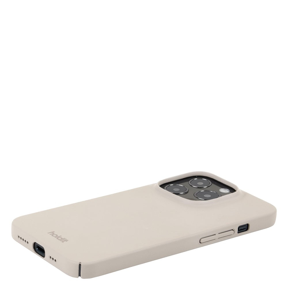 Holdit iPhone 14 Pro Slim Plastic Case - Light Beige