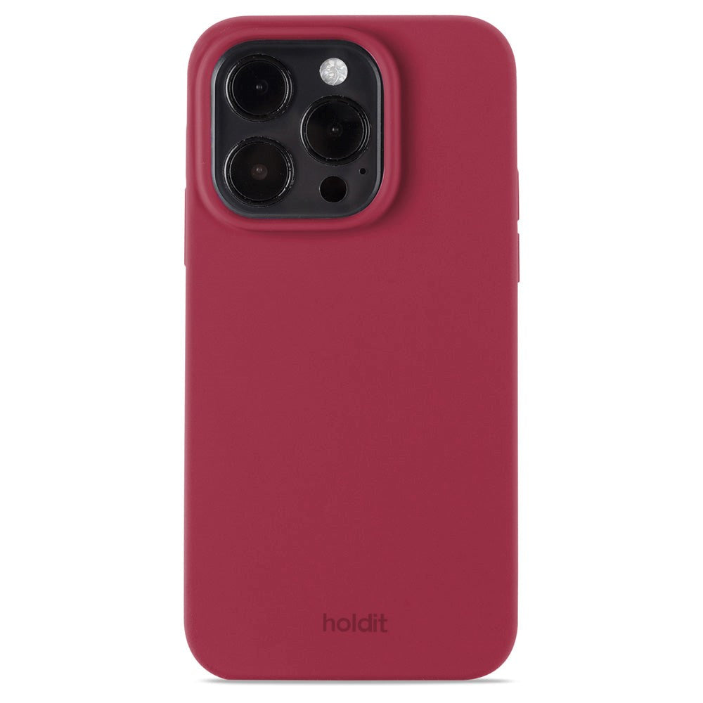 Holdit iPhone 14 Pro Soft Touch Silikone Cover - Red Velvet