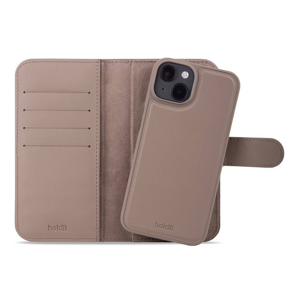 Holdit iPhone 14 / 13 Wallet Case Magnet Plus - Flip Cover - Mocha Brown