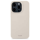 Holdit iPhone 15 Pro Slim Plastic Case - Light Beige