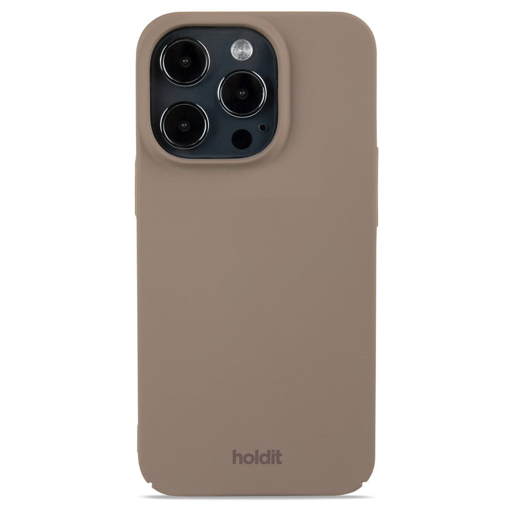 Holdit iPhone 15 Pro Slim Plastic Case - Mocha Brown