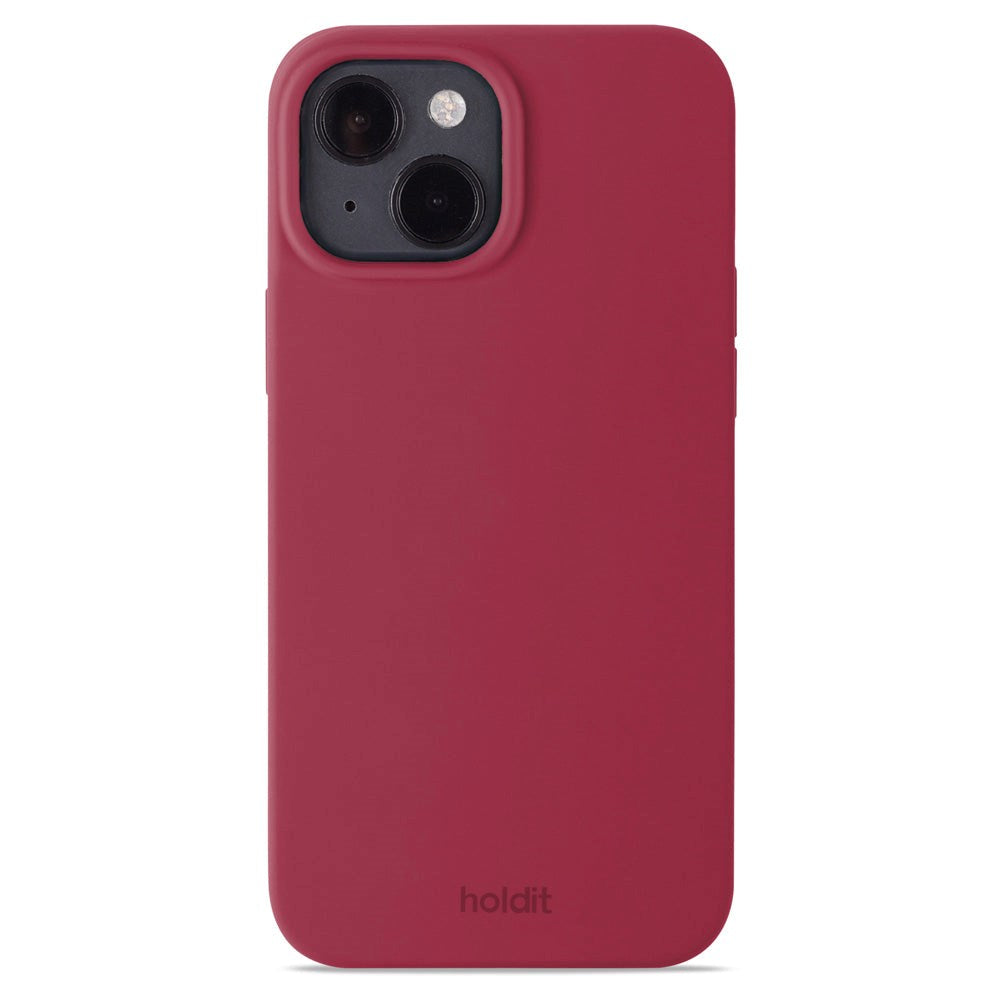 Holdit iPhone 15 Soft Touch Silikone Cover - Red Velvet