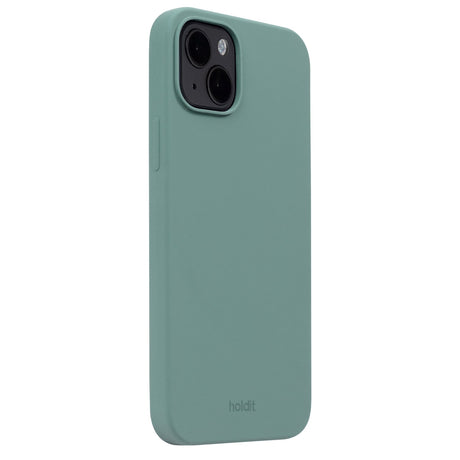 Holdit iPhone 15 Plus Soft Touch Silikone Cover - Moss Green