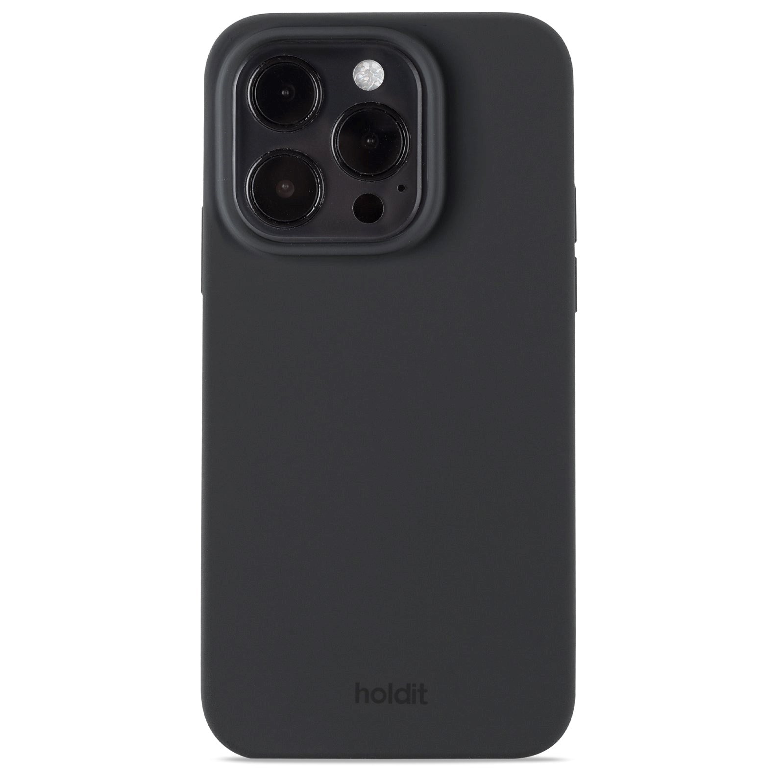 Holdit iPhone 15 Pro Soft Touch Silikone Mobil Cover - Black