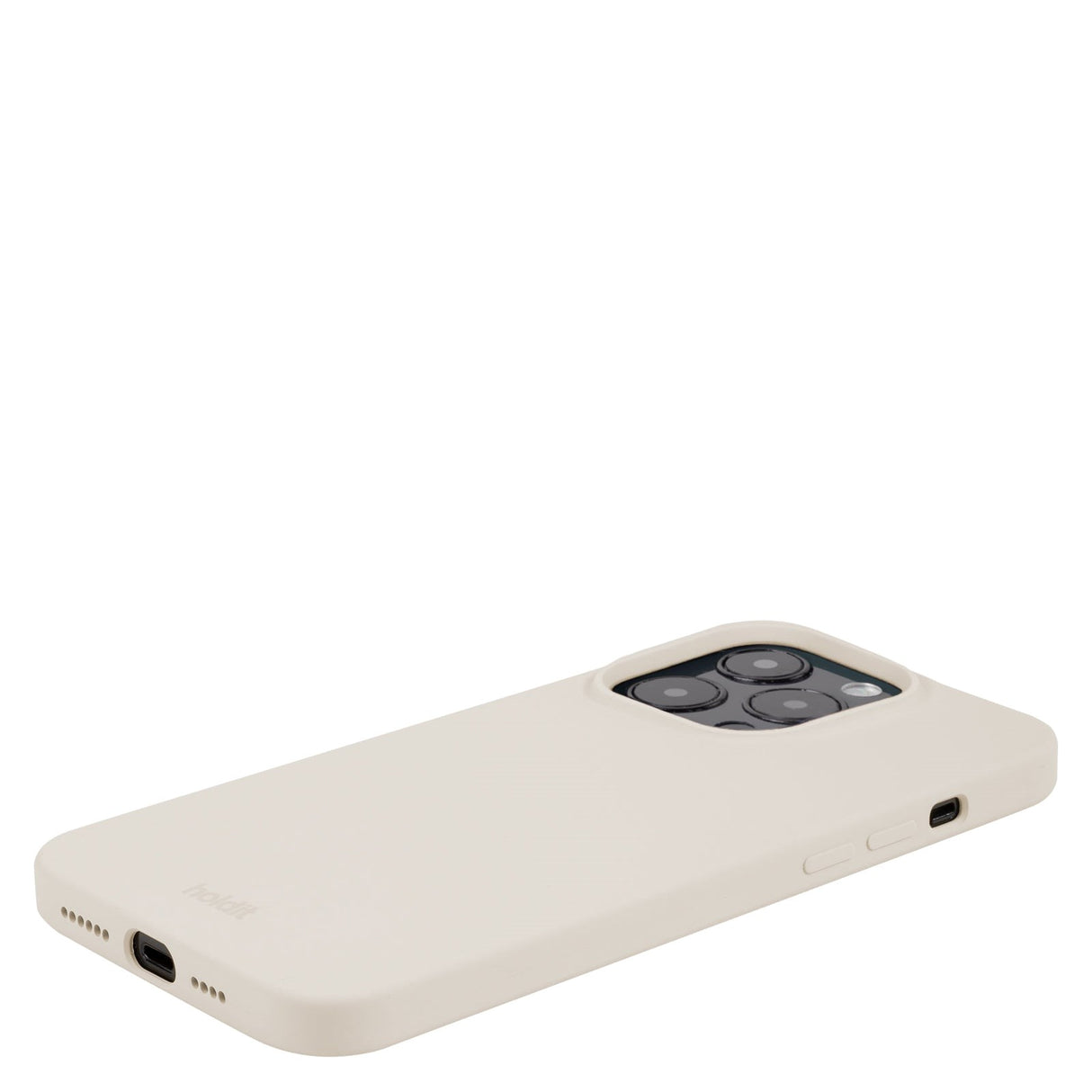 Holdit iPhone 15 Pro Soft Touch Silikone Cover - Light Beige