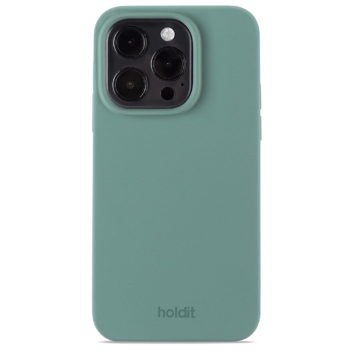 Holdit iPhone 15 Pro Soft Touch Silikone Cover - Moss Green