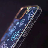 iPhone 14 Pro Max Hybrid Plastik Bagside Cover m. Holografisk Print - Kamera Motiv - Gennemsigtig
