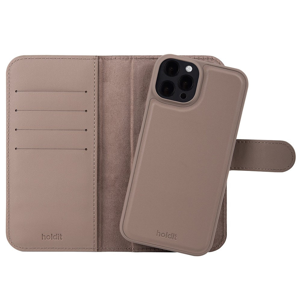 Holdit iPhone 12 / 12 Pro Wallet Case Magnet Plus - Flip Cover - Mocha Brown