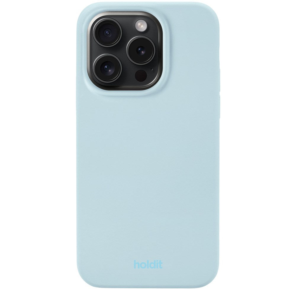 Holdit iPhone 14 Pro Soft Touch Silikone Cover - Mineral Blue