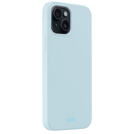 Holdit iPhone 15 Soft Touch Silikone Cover - Mineral Blue