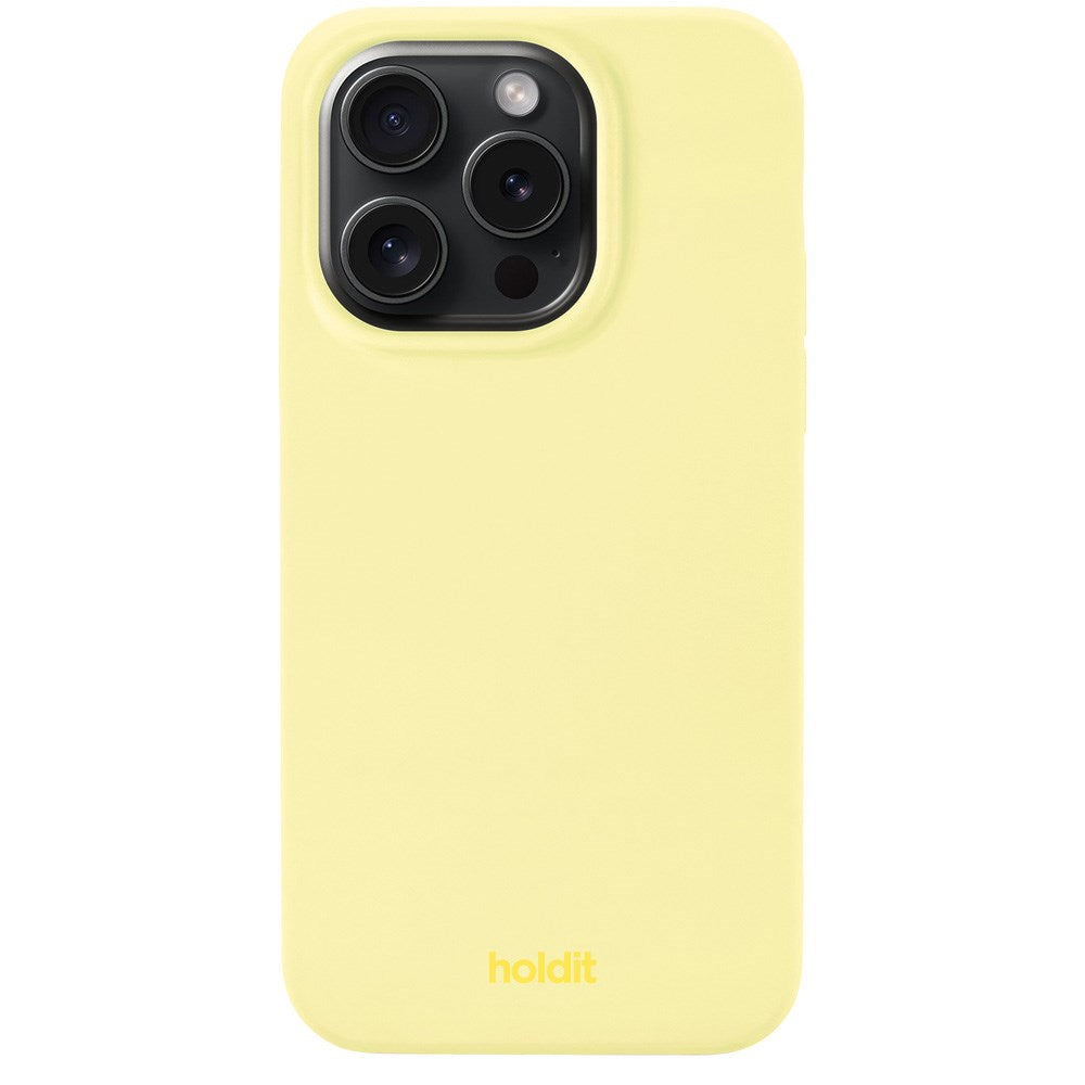 Holdit iPhone 15 Pro Soft Touch Silikone Cover - Lemonade