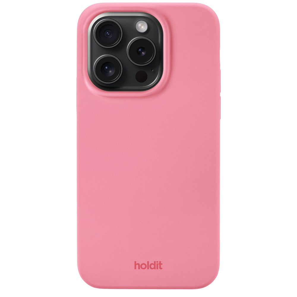 Holdit iPhone 15 Pro Soft Touch Silikone Cover - Rouge Pink