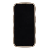 Holdit iPhone 12 / 12 Pro Wavy Cover - Mocha Brown / Transparent