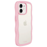 Holdit iPhone 12 / 12 Pro Wavy Cover - Pink / Transparent