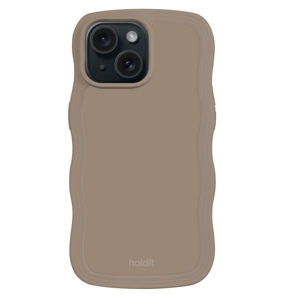 Holdit iPhone 15 / 14 / 13 Wavy Cover - Mocha Brown