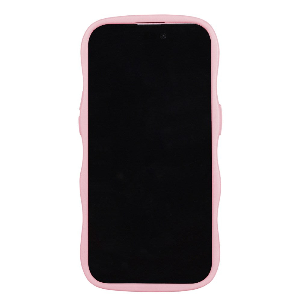 Holdit iPhone 14 Pro Wavy Cover - Pink / Transparent