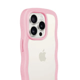 Holdit iPhone 14 Pro Wavy Cover - Pink / Transparent