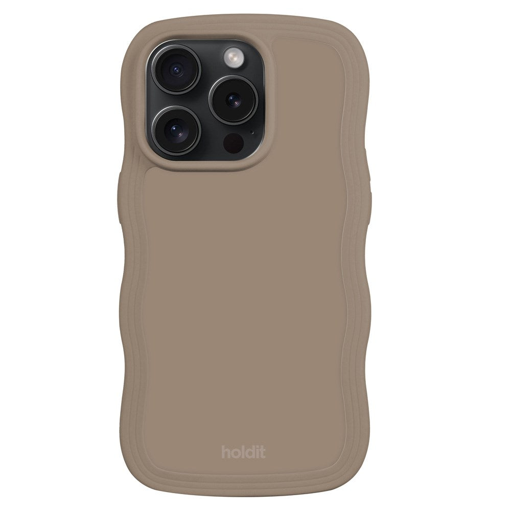 Holdit iPhone 14 Pro Wavy Cover - Mocha Brown