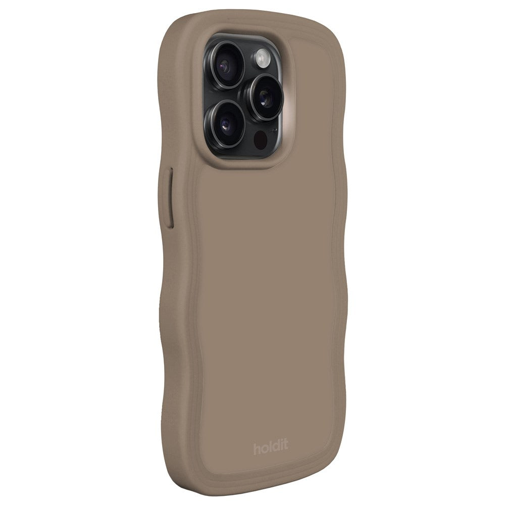 Holdit iPhone 14 Pro Wavy Cover - Mocha Brown