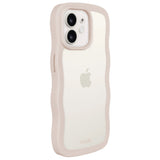 Holdit iPhone 12 / 12 Pro Wavy Cover - Light Beige / Transparent