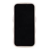 Holdit iPhone 12 / 12 Pro Wavy Cover - Light Beige / Transparent