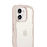 Holdit iPhone 12 / 12 Pro Wavy Cover - Light Beige / Transparent