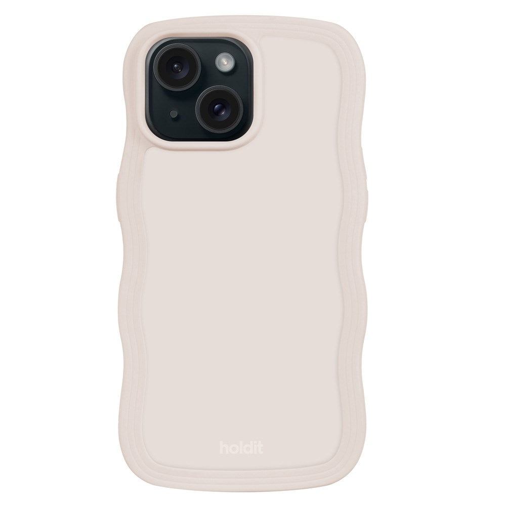 Holdit iPhone 15 / 14 / 13 Wavy Cover - Light Beige