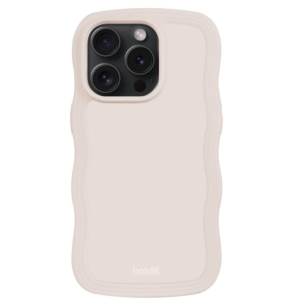 Holdit iPhone 14 Pro Wavy Cover - Light Beige