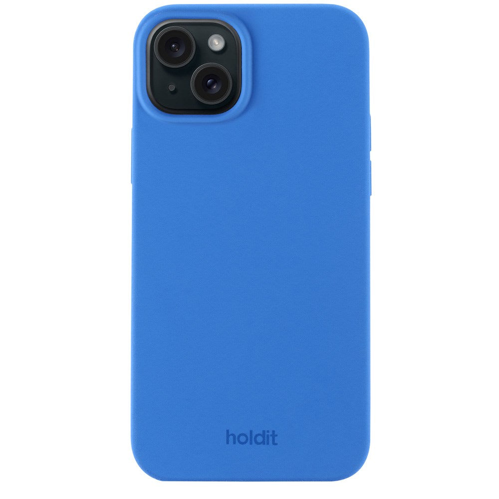 Holdit iPhone 15 Soft Touch Silikone Cover - Sky Blue