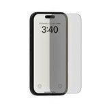 iPhone 15 Plus / 14 Pro Max Holdit Hærdet Glas 9H Skærmbeskyttelse m. Privacy Funktion - Sort Kant