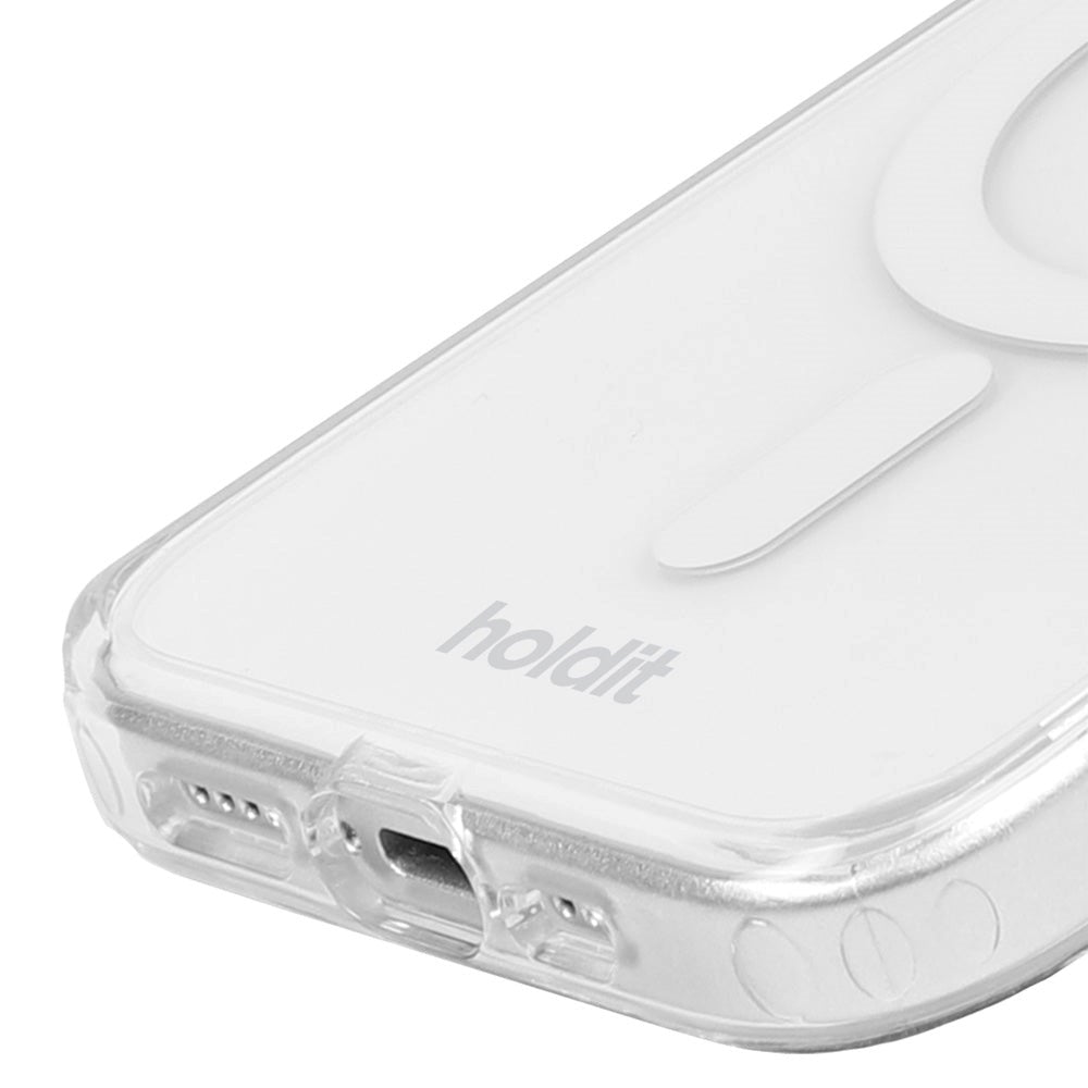 Holdit iPhone 15 / 14 / 13 MagSafe Cover - Transparent / White