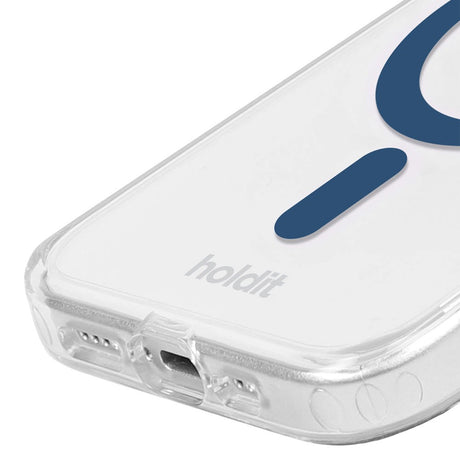 Holdit iPhone 15 Pro MagSafe Cover - Transparent / Denim Blue