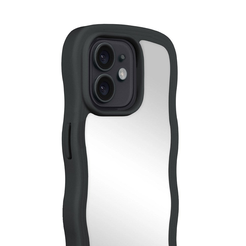 Holdit iPhone 12 / 12 Pro Wavy Cover - Black / Mirror