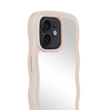 Holdit iPhone 12 / 12 Pro Wavy Cover - Light Beige / Mirror