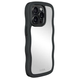 Holdit iPhone 15 Pro Wavy Cover - Black / Mirror