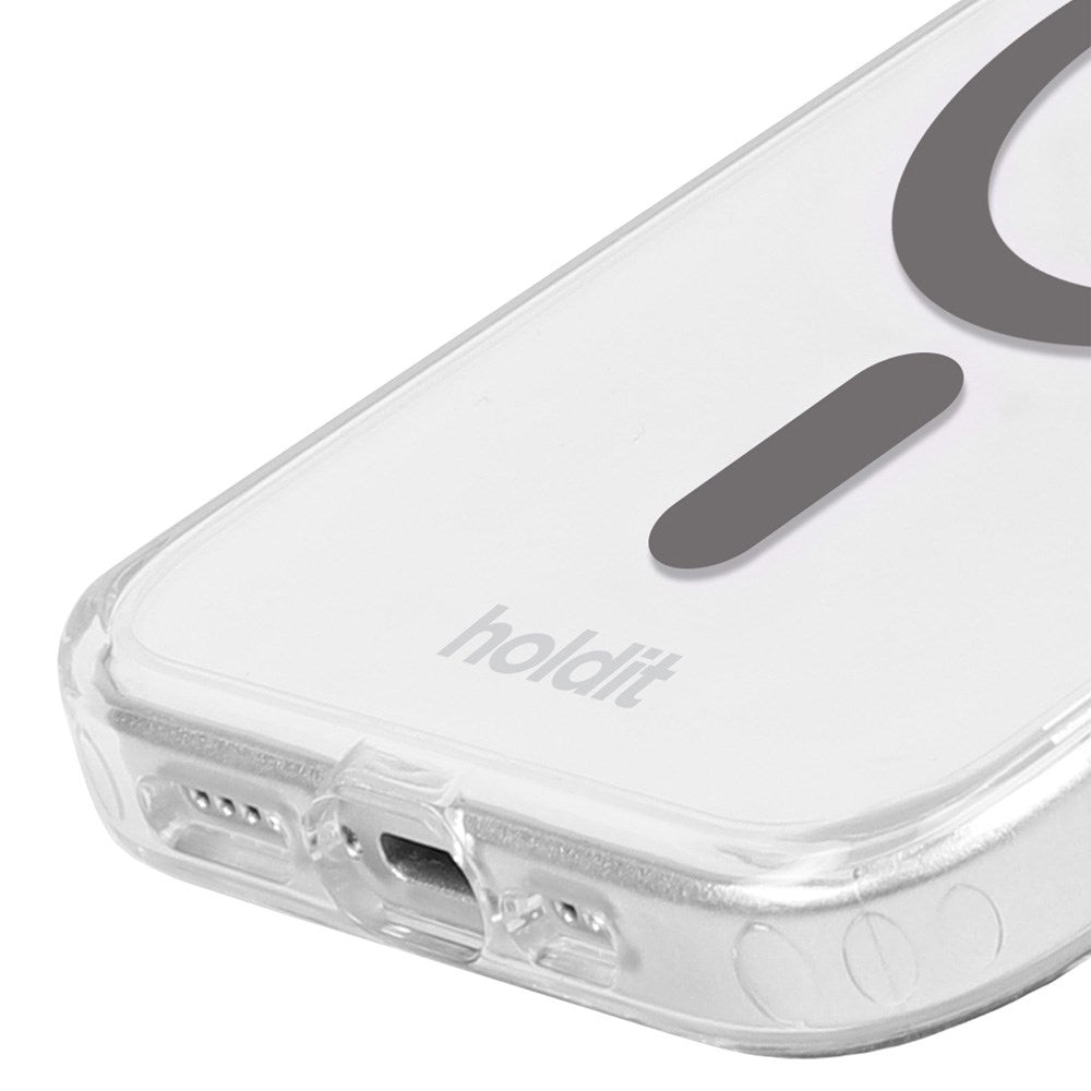 Holdit iPhone 15 Pro MagSafe Cover - Transparent / Space Grey